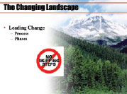 PowerPoint presentation for change management at an international bank.